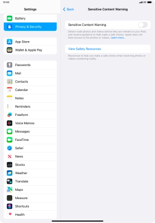Press the indicator next to 