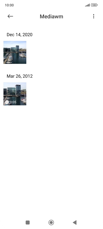 Press and hold the required picture or video clip.