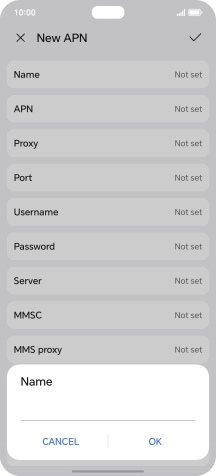 Key in Vodafone MMS and press OK.
