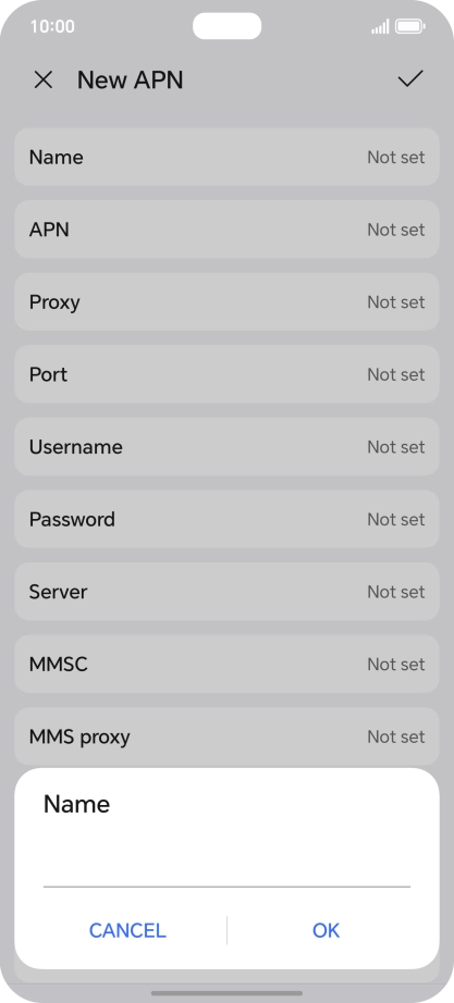 Key in Vodafone MMS and press OK.