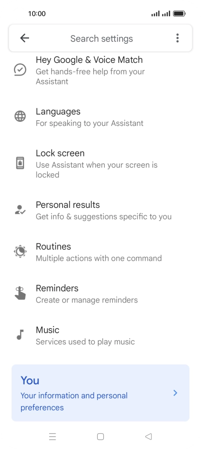 Press Hey Google & Voice Match.