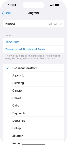 Press the required ring tones to hear them.