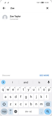 Key in the first letters of the recipient's name and press the required contact.
