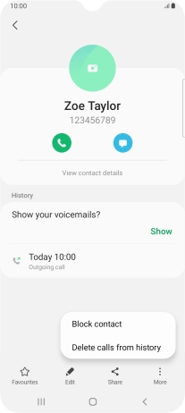 Press Block contact.