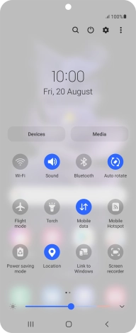 Press the settings icon. Press the settings icon.