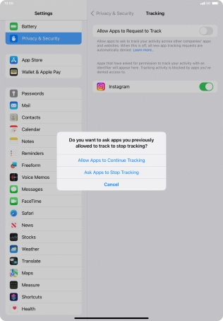 If you turn off the function, press the required setting.