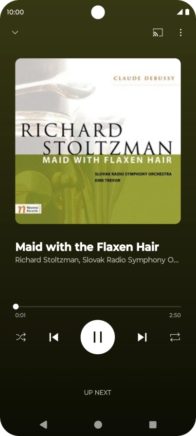 Press arrow right to go to the next audio file.