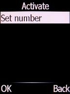 Select Set number and press the Left selection key.