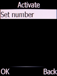 Select Set number and press the Left selection key.