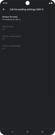 Press the required divert type.