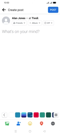 Press the text input field.