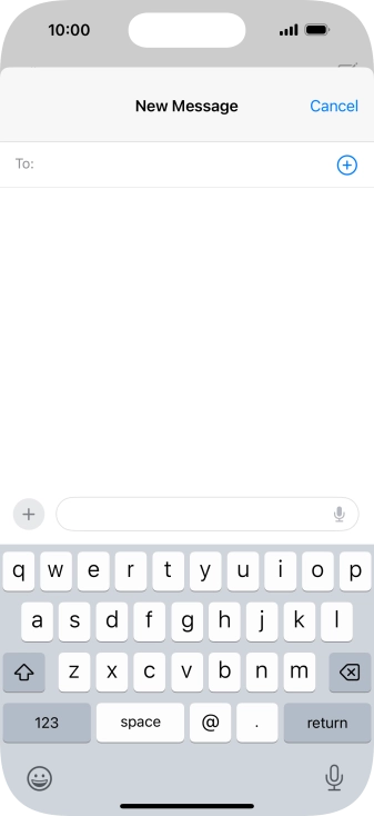 Press To: and key in the first letters of the recipient's name.