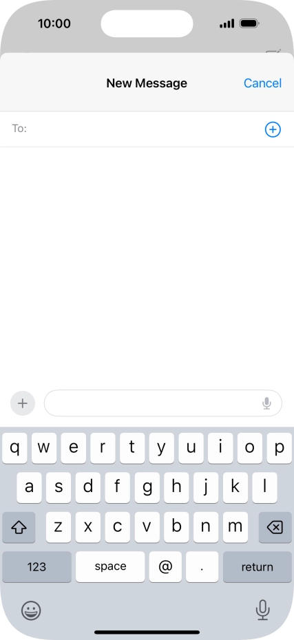 Press To: and key in the first letters of the recipient's name.