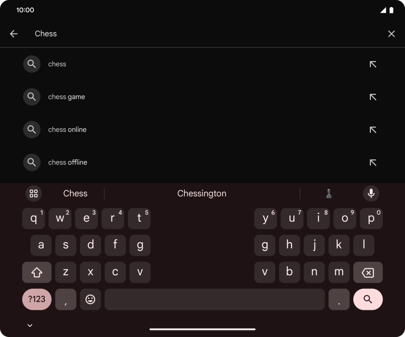 Key in the name or subject of the required app and press the search icon.
