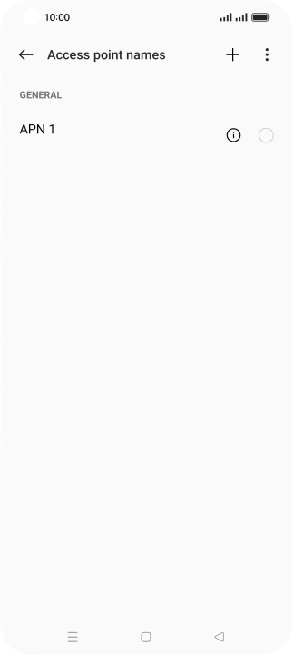 Press the new data connection icon.