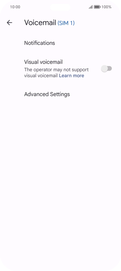 Press Advanced Settings.