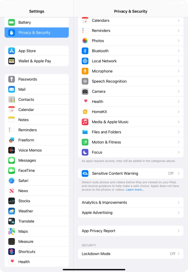 Press App Privacy Report. Press App Privacy Report.
