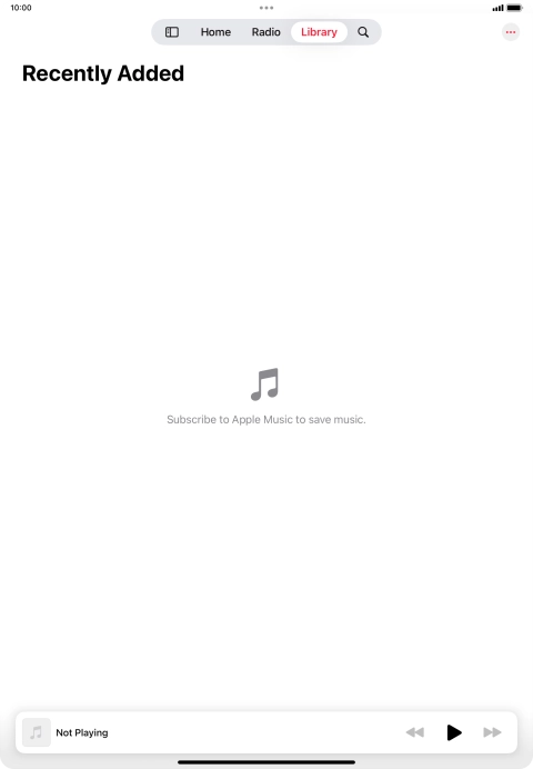 Press the iPad icon.