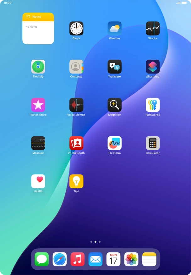 If you're using a Widget Stack: slide up or down on the stack to select the required widget. If you're using a Widget Stack: slide up or down on the stack to select the required widget.
