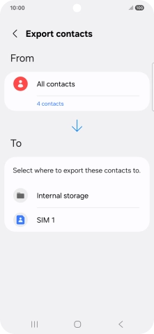 Press the name of the SIM.