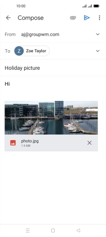 Press the send icon.