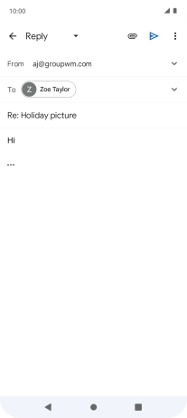 Write the required text and press the send icon. Write the required text and press the send icon.