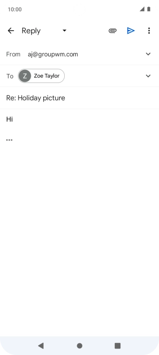 Write the required text and press the send icon. Write the required text and press the send icon.
