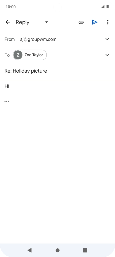 Write the required text and press the send icon. Write the required text and press the send icon.