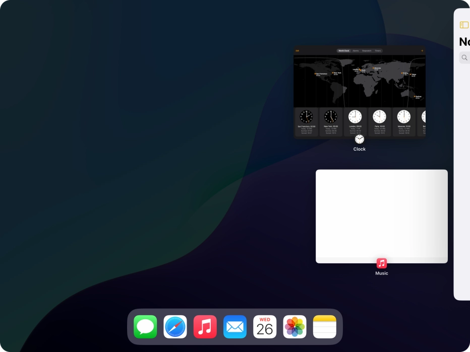 Press the required application.