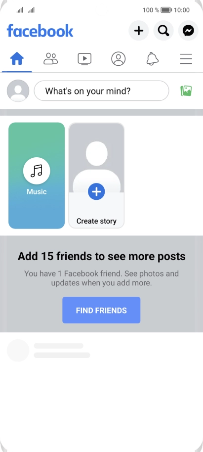 Press the text input field.