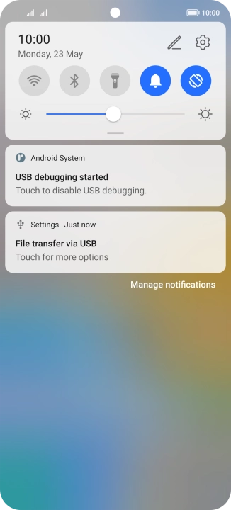 Press Touch for more options.