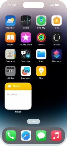 If you're using a Widget Stack: slide up or down on the stack to select the required widget.