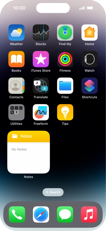 If you're using a Widget Stack: slide up or down on the stack to select the required widget.
