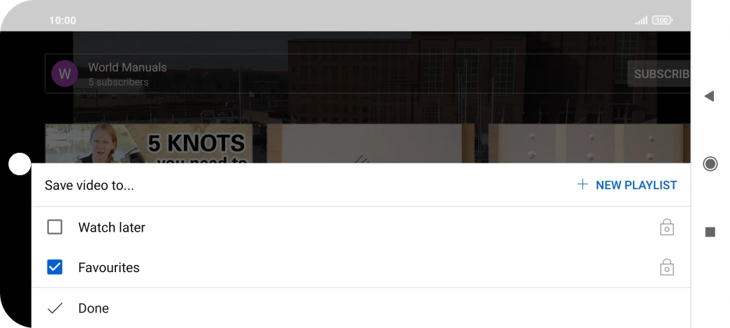 Press the required playlist.