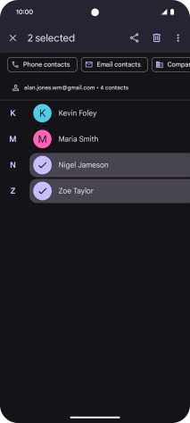 Press the menu icon.