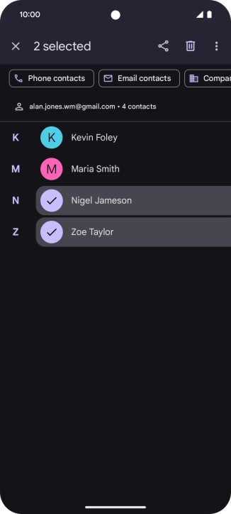 Press the menu icon.