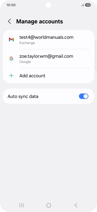 Press the required email account.