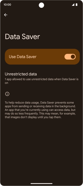 Press Unrestricted data.