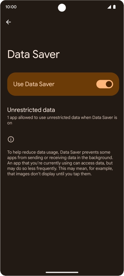 Press Unrestricted data.