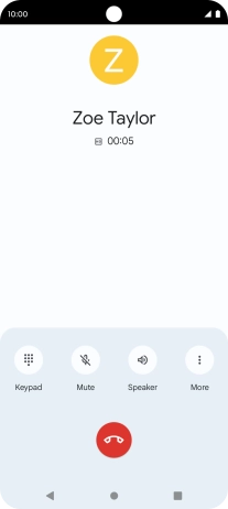 Press the end call icon. Press the end call icon.