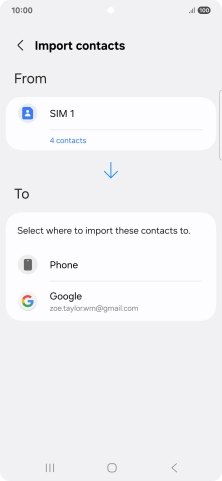Press the required Google account.