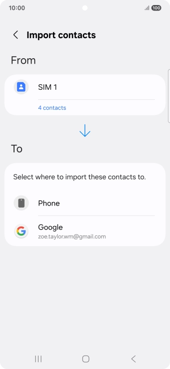 Press the required Google account.