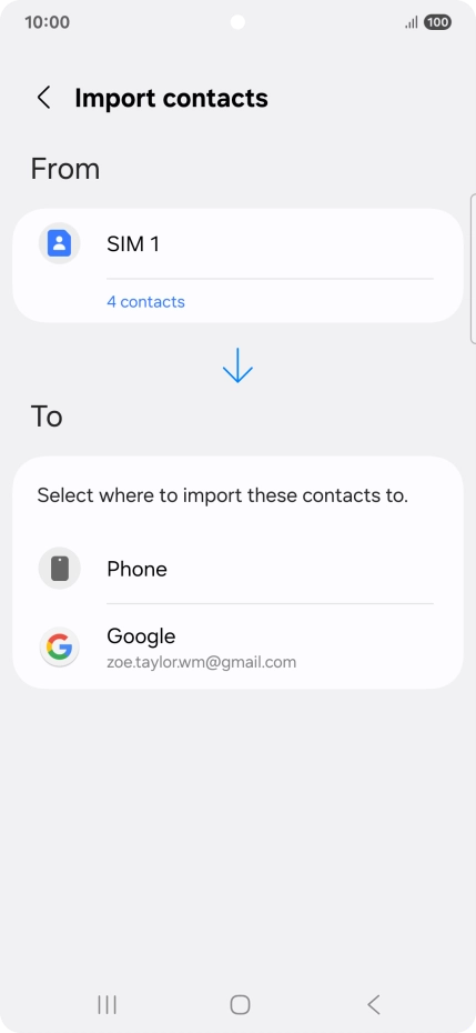 Press the required Google account.