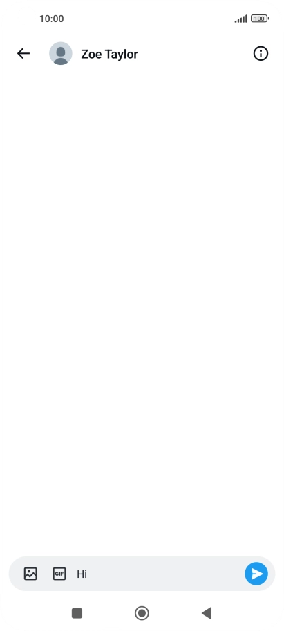 Write the required message and press the send icon.