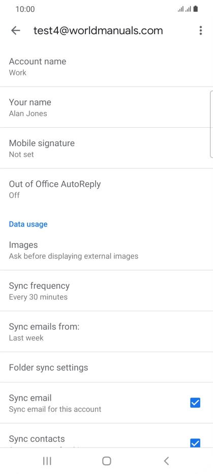 Press Account name and key in the required name.