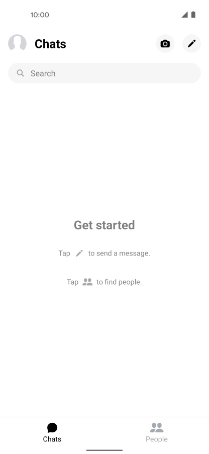 Press the new message icon.