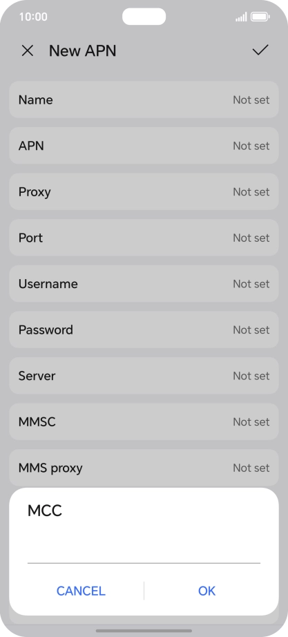 Key in 234 and press OK.