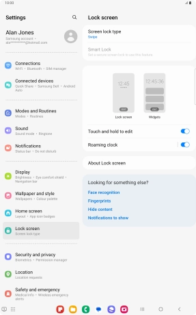 Press Screen lock type.