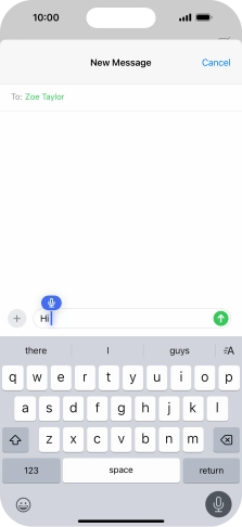 Press the microphone icon to end dictation.