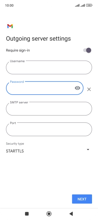 Press the field below 